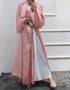 Women's Solid Color Puff Sleeve Maxi Abaya